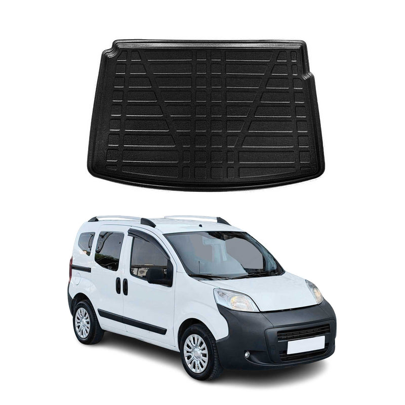 Tapis de Coffre pour Citroen Nemo 2007-2018 en TPE Noir 1x