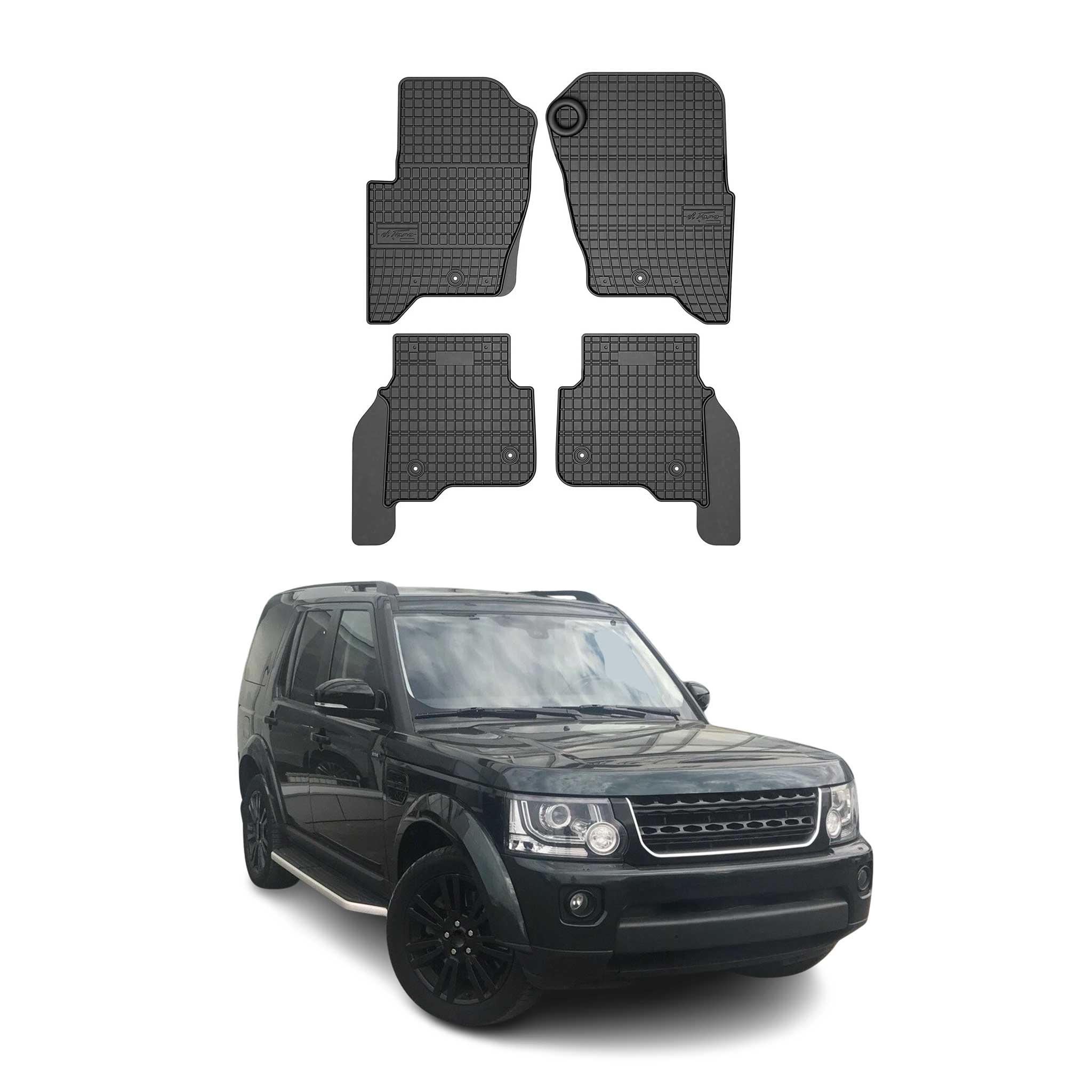 Tapis de Sol pour Land Rover Discovery 2009-2016 Caoutchouc Noir