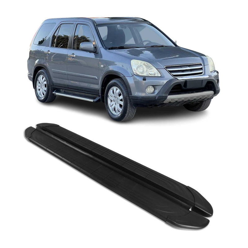 Marchepieds Latéraux pédale pour Honda CR-V 2002-2006 2Pcs Aluminium Noir