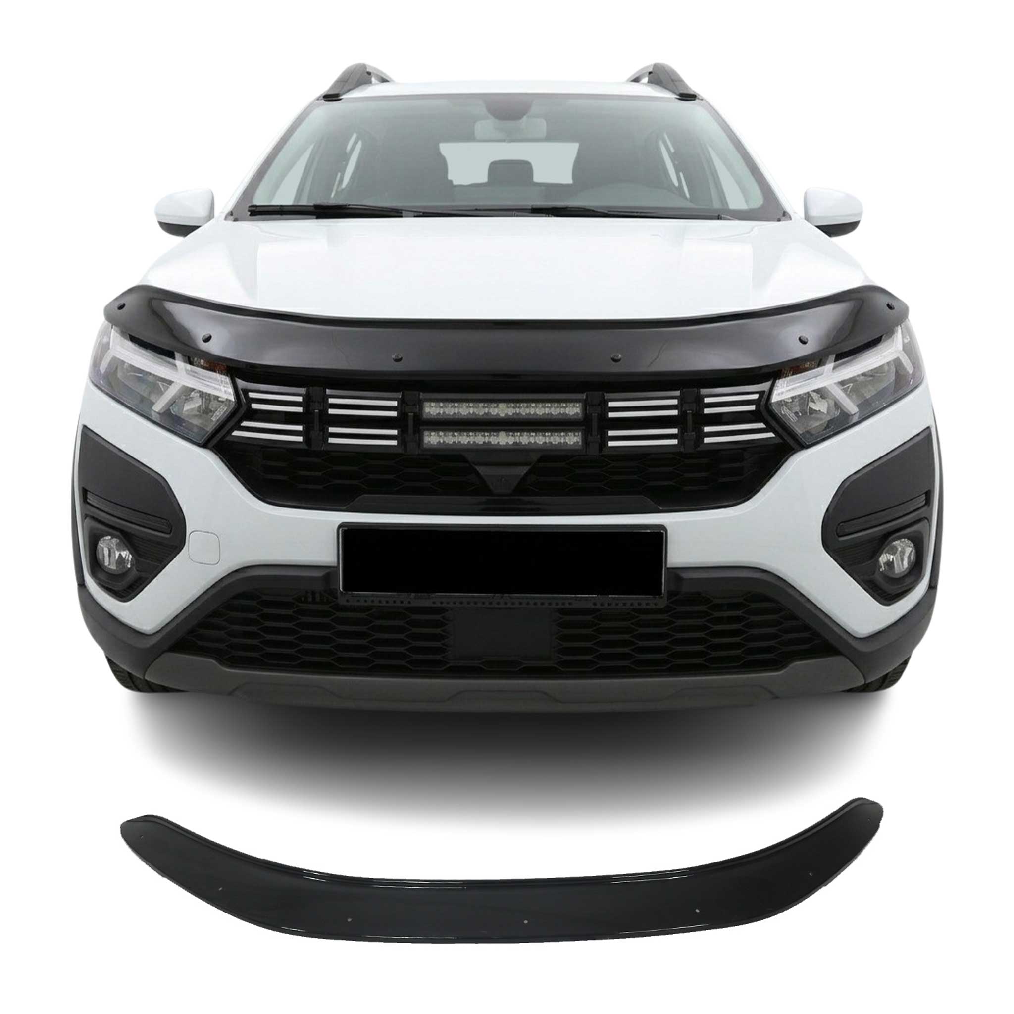 Deflecteurs capot de voiture pour Protection pour Dacia Jogger 2022-2026 Noir