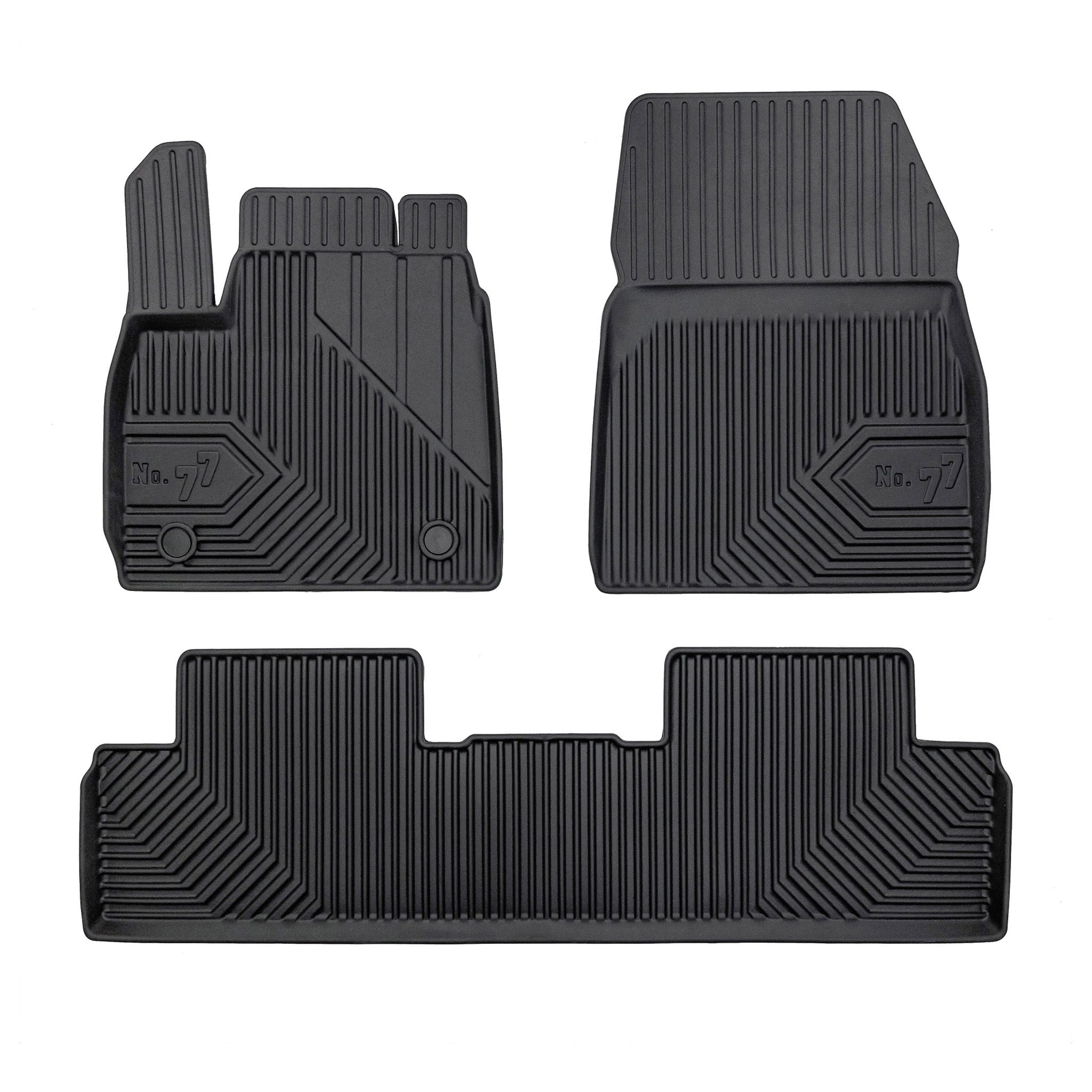 Tapis de Sol de Voiture No.77 pour Renault Megane E-Tech 2022-2026 TPE Noir 3Pcs
