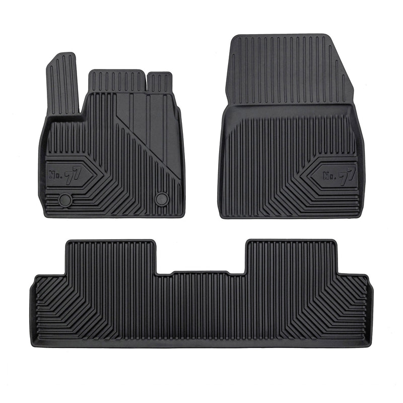 Tapis de Sol de Voiture No.77 pour Renault Megane E-Tech 2022-2025 TPE Noir 3Pcs