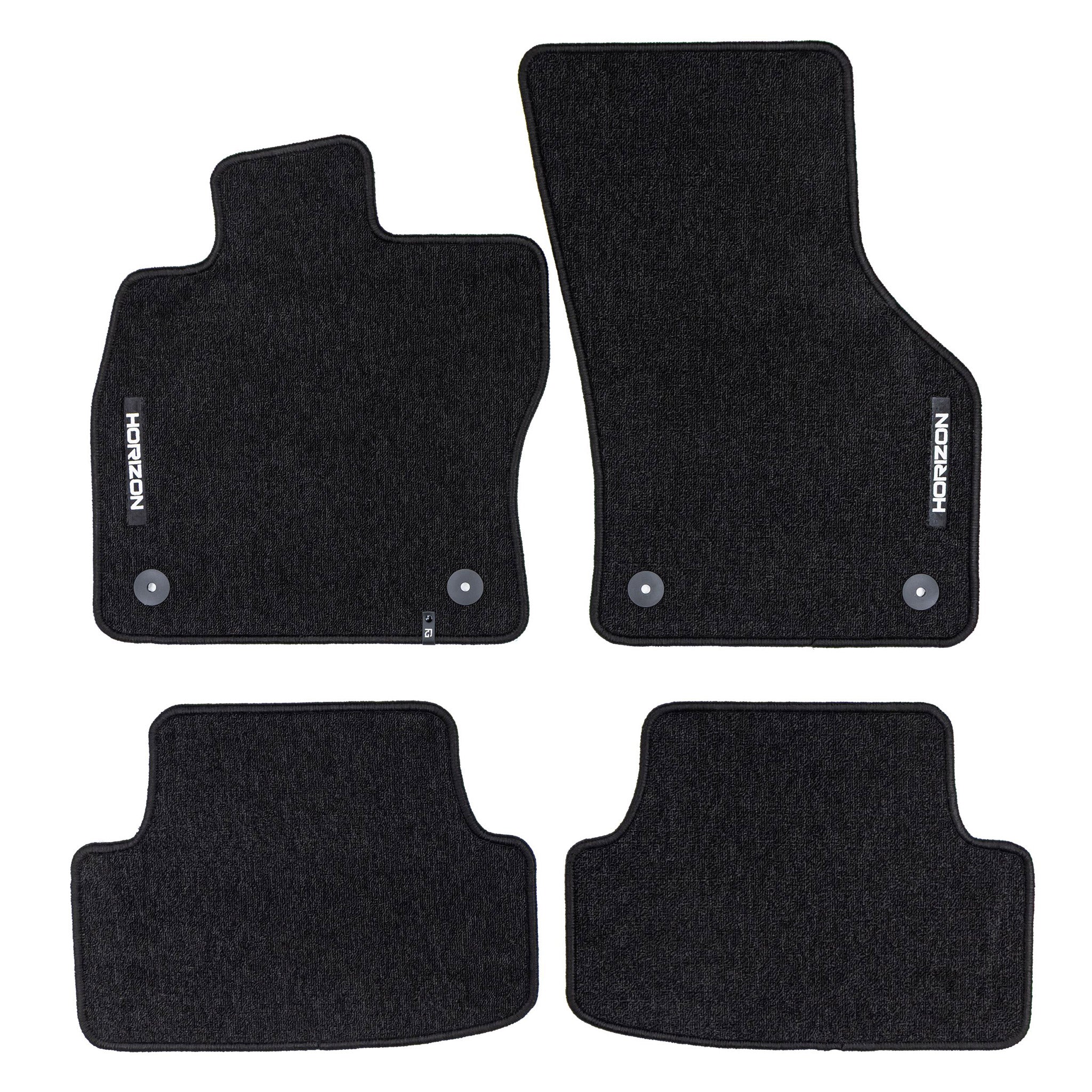Tapis de sol pour VW Golf mk7 2012-2019 / Golf mk8 2019-2026 Velours Noir 4Pcs