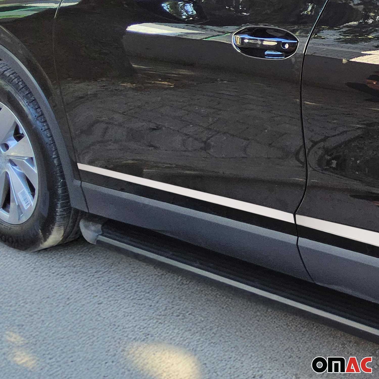 Garniture baguette de porte latérale pour VW Tiguan 2024-2025 inox chromé 4Pcs