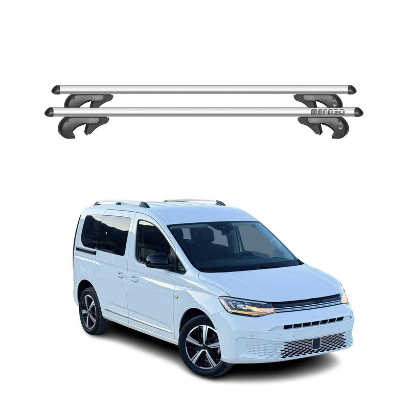 Barres de toit transversales pour VW Caddy 2021-2025 90kg Aluminium Gris 2x