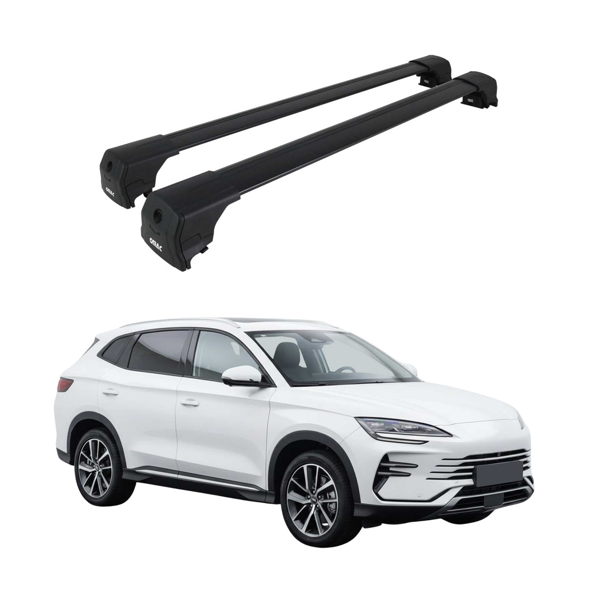 Barres De Toit Transversales pour BYD Seal U SUV 2024-2026 Aluminium Noir ABE 2x