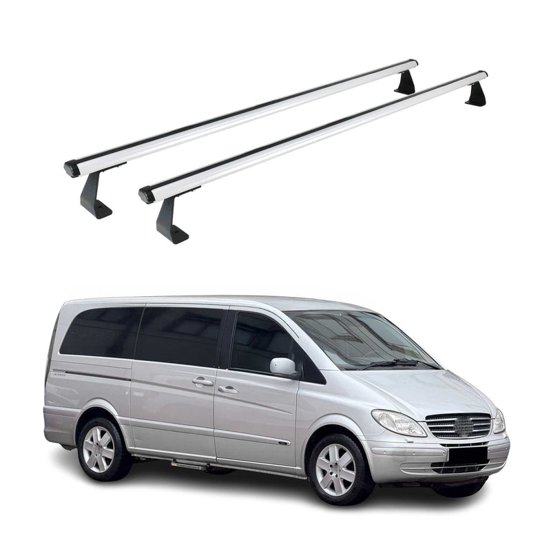 Barres de toit transversales pour Mercedes Vito W639 2003-2014 chrome