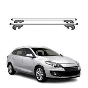 Barres de toit pour Renault Megane Break 2009-2016 90kg Alu Gris 2x
