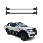 OMAC Barres de toit en aluminium pour Fiat Fullback 2016-2019 Gris 2Pcs TÜV