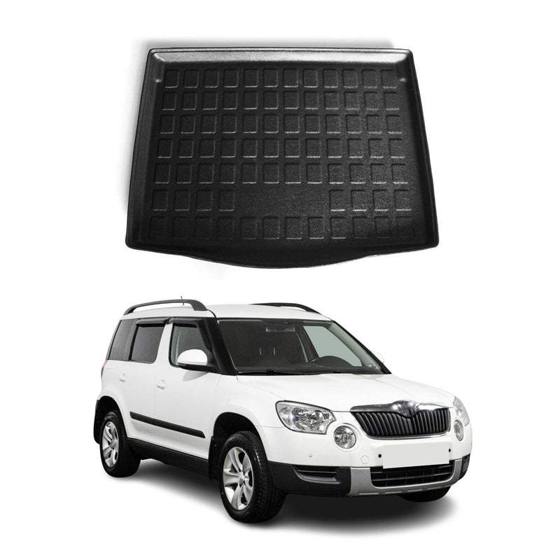 Tapis de Coffre pour Skoda Yeti Greenline 2010-2021 en TPE Noir