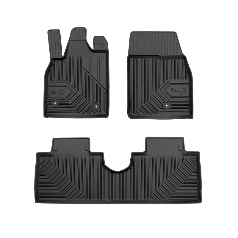 Tapis de Sol de Voiture pour Ford Mustang Mach-E 2020-2025 TPE Durable Noir 3Pcs