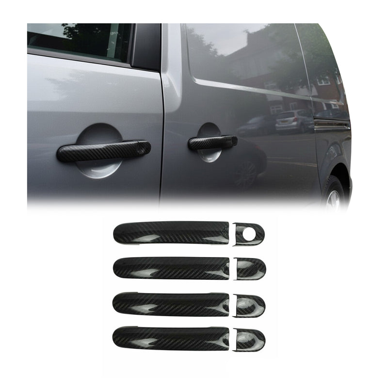 Poignée de porte latérale pour VW T6 T6.1 Transporter 2015-2024 4Portes carbone