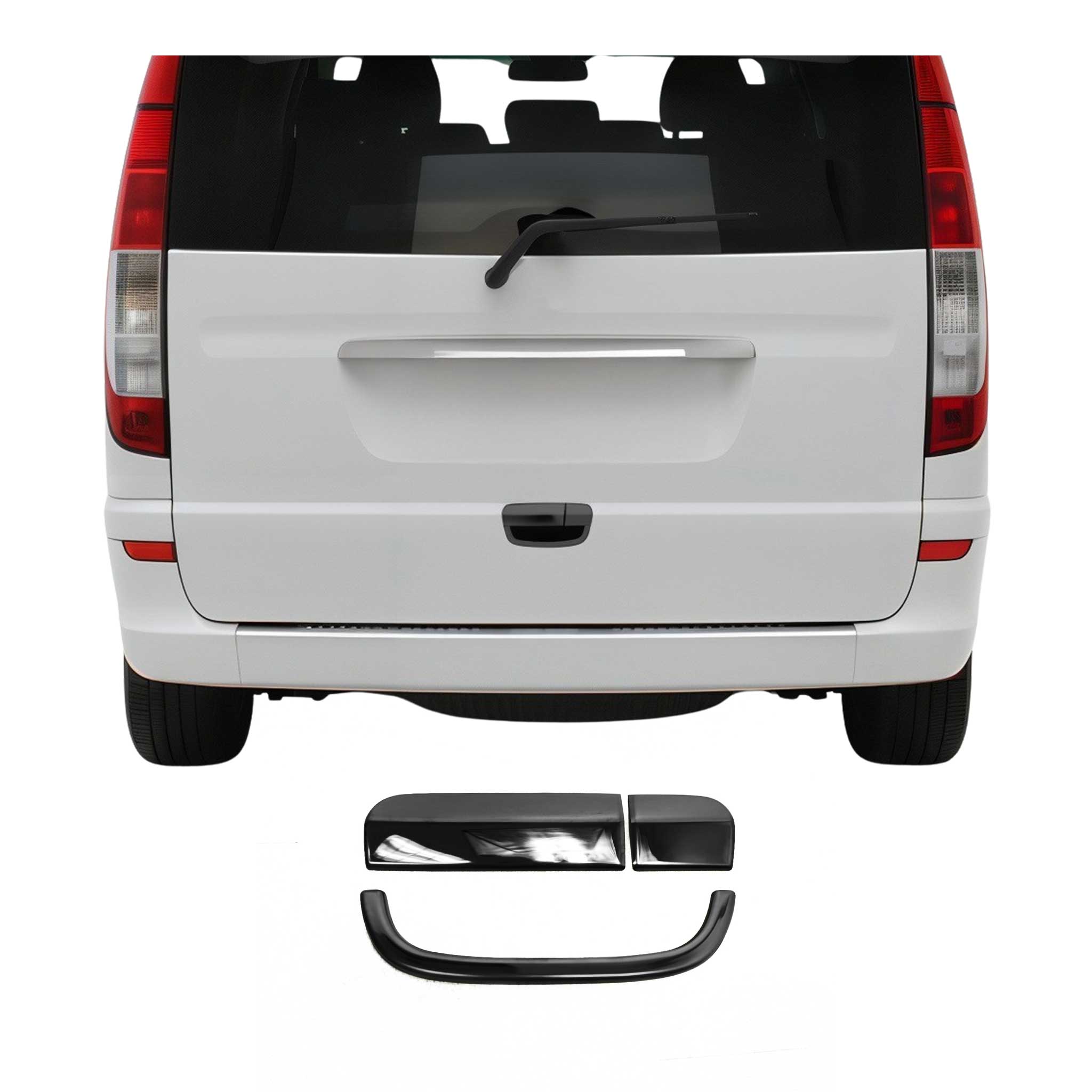 Couverture de poignée de porte Hayon pour Mercedes Vito W639 2003-2014 en Acier