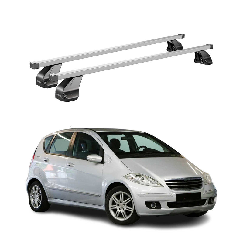 Barres de toit transversales pour Mercedes Classe A W169 2004-2012 Gris