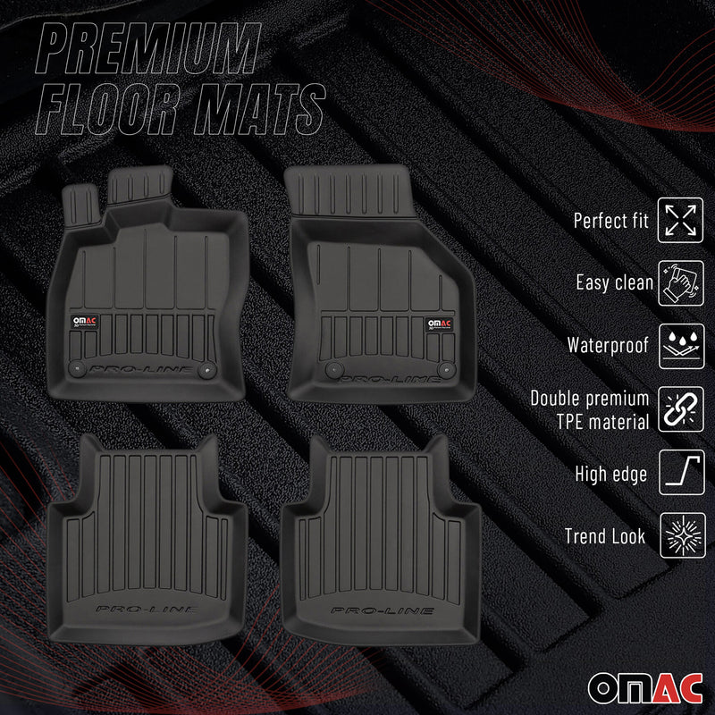 Tapis de Sol pour Skoda Superb 2015-2025 TPE Noir 4 Pcs