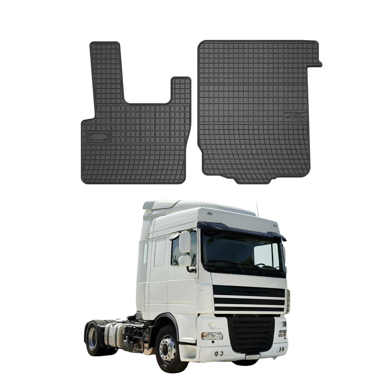 Tapis de Sol pour DAF DAF XF 1997-2026 Caoutchouc Noir