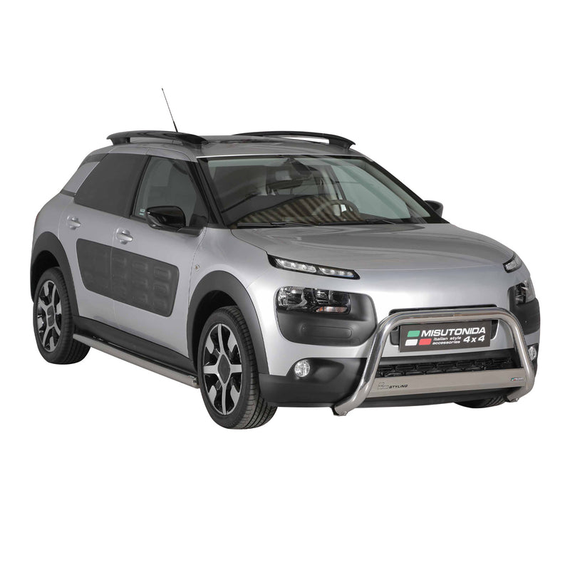 Pare-buffle Avant pour Citroen C4 Cactus 2014-2020 63 mm en Acier Gris