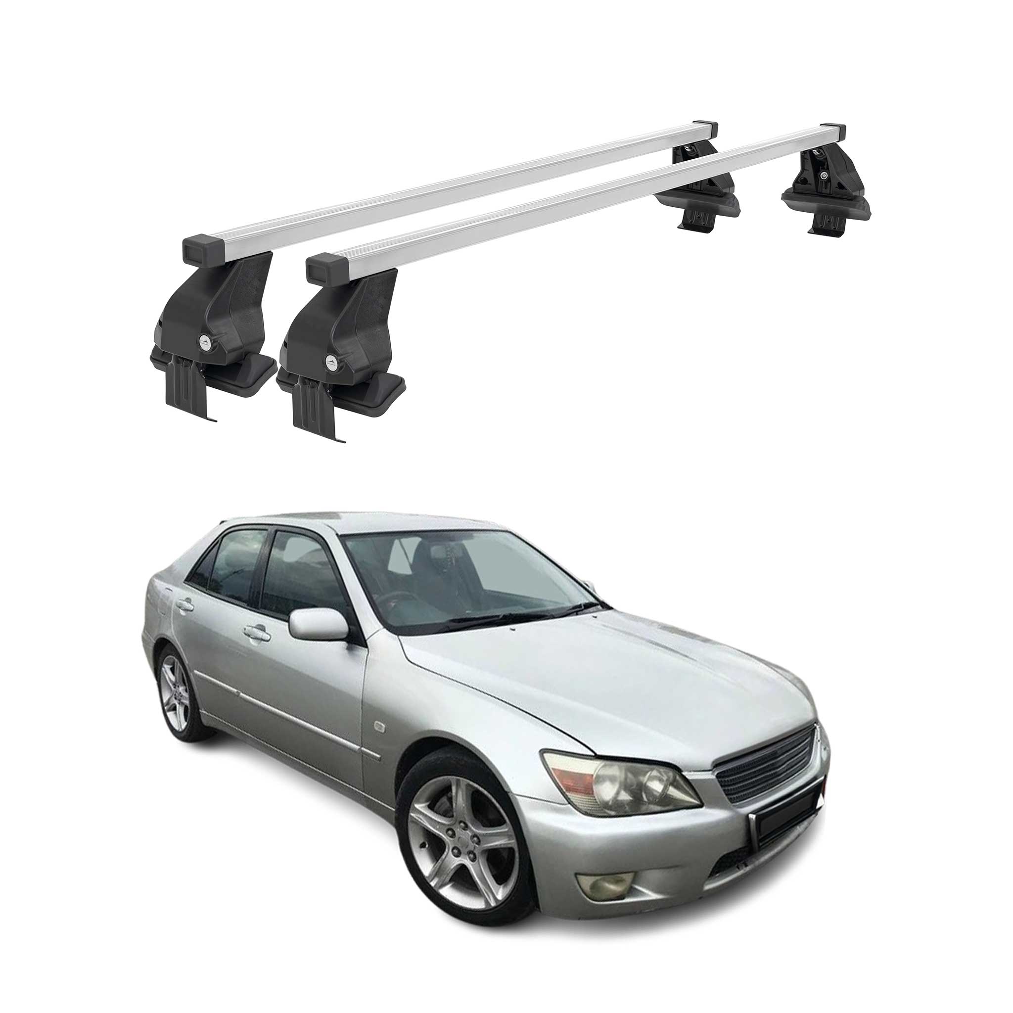 Barres de toit transversales pour Lexus IS XE10 1998-2005 Acier Gris