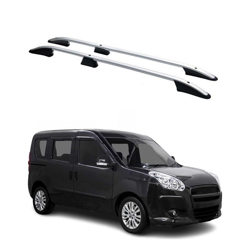 Barres de toit longitudinales pour Opel Combo D 2012-2019 L1 Court Alu Gris