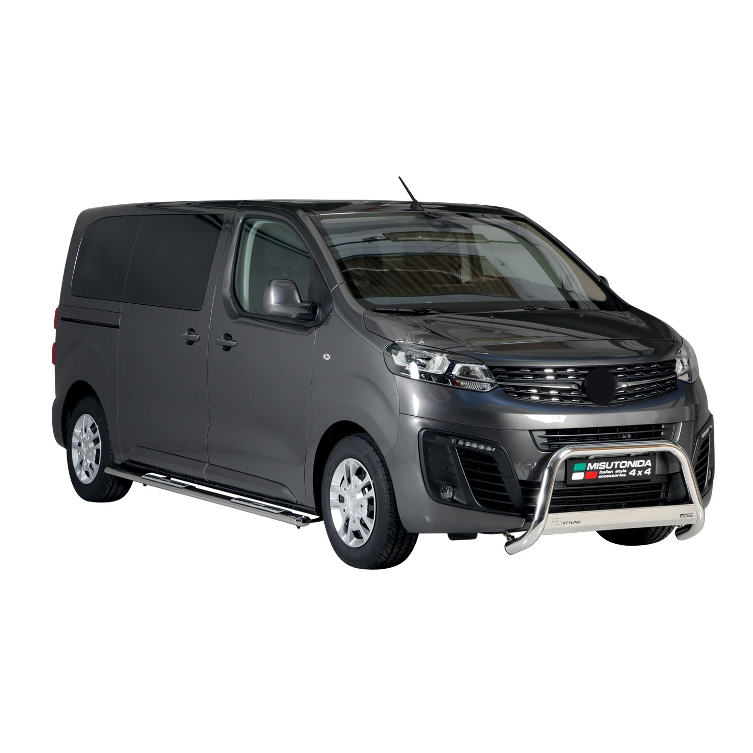 Marchepieds Latéraux pour Opel Vivaro C 2019-2026 L3 Acier Inox Argent