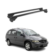 Barres de toit Transversales pour Chrysler Voyager 1996-2000 TÜV Alu Noir 2Pcs
