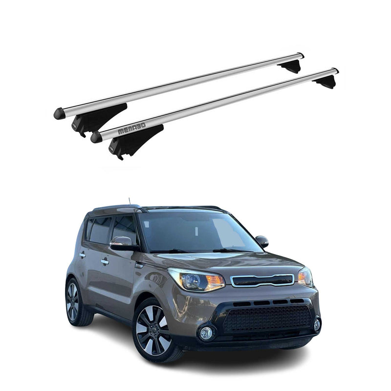 Tiger Barres de toit transversales pour Kia Soul 2014-2020 Gris