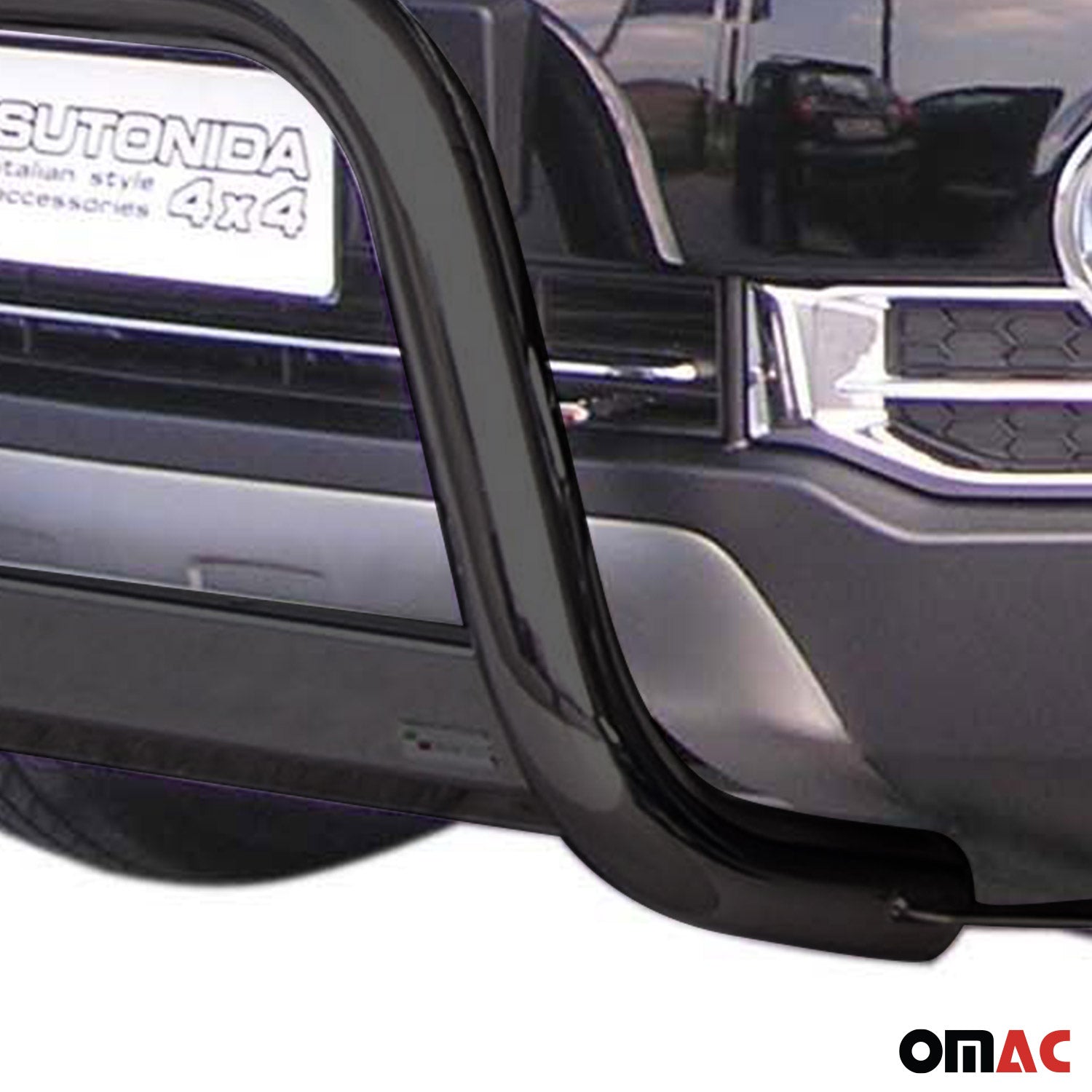 Pare-buffle Avant pour Chevrolet Captiva 2006-2010 63 mm en Acier Noir