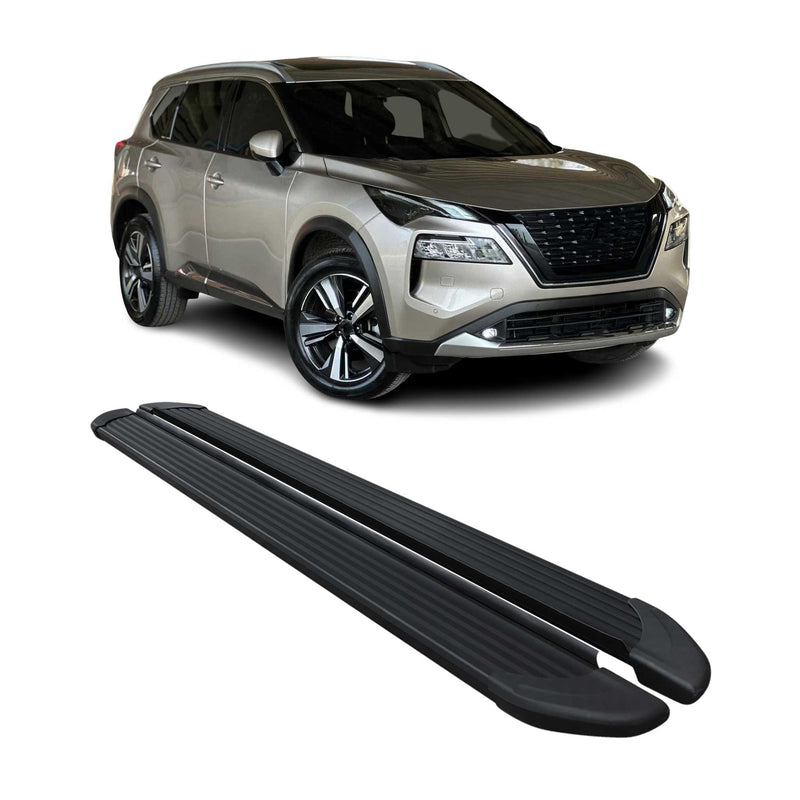 2021-2024 Nissan X-Trail Marchepieds latéraux pédale Noir 2Pcs Aluminium