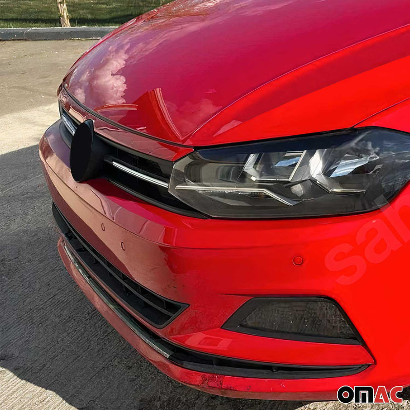 Moulure de Grille de Calandre pour VW Polo VI 2017-2021 Chromé 2Pcs