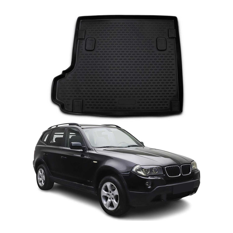 OMAC Tapis de coffre pour BMW X3 E83 2003-2010 en caoutchouc Noir