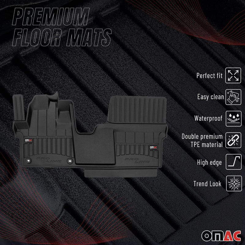 Tapis de Sol pour Peugeot Expert 2016-2022 Caoutchouc TPE Noir