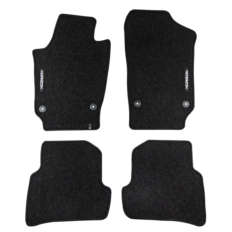 Tapis de Sol de Voiture pour Seat Ibiza IV 2008-2017 Velours Imperméable 4Pcs