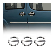 Couverture de poignée de porte pour Fiat Doblo 2000-2010 en Acier Inox 9Pcs