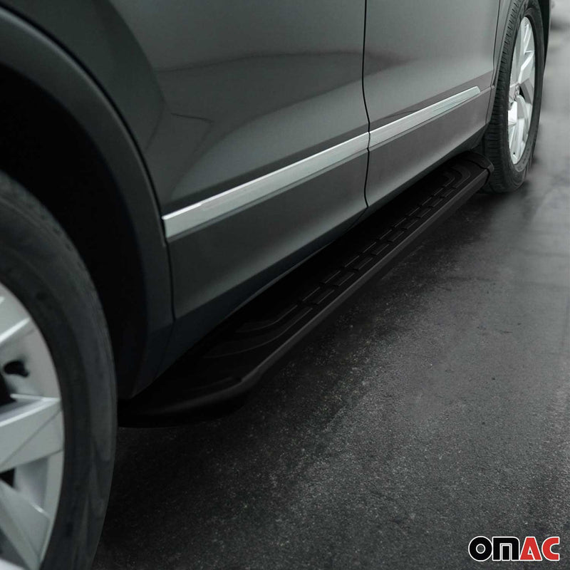 Marchepieds Latéraux pédale pour Skoda Kodiaq 2017-2023 Aluminium Noir 2x