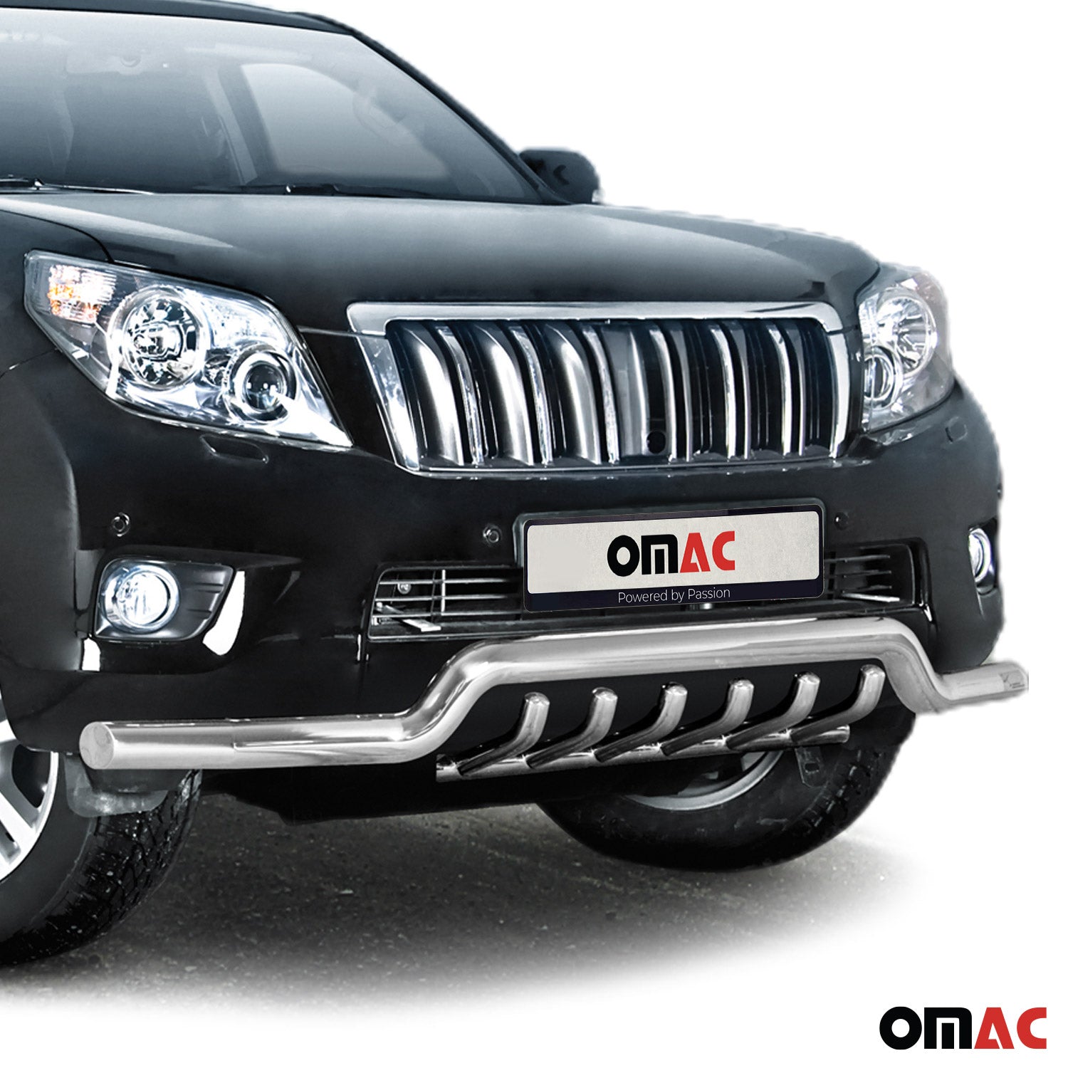 Pare-Buffle Avant Pour Toyota Land Cruiser 150 2010-13 Inox avec disque d’essieu