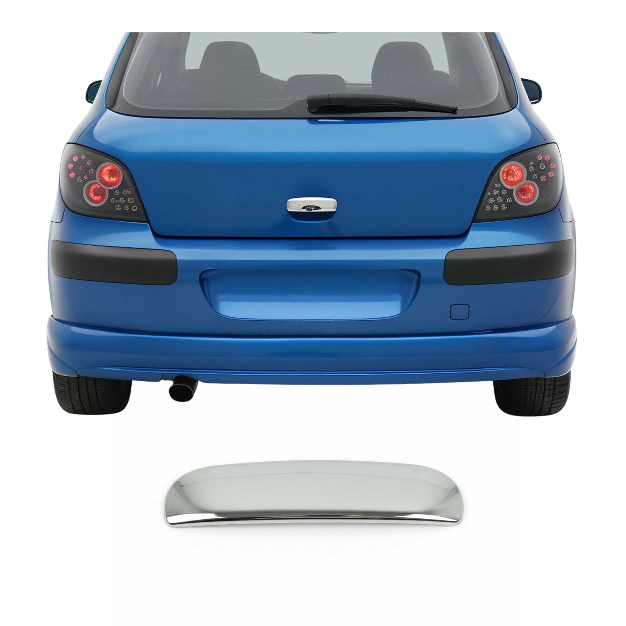 Garniture supérieure de Coffre pour Peugeot 307 2001-2009 acier inox