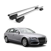 Barres de toit Transversales pour Audi A4 B8 Break 2008-2015 Aluminium Gris 2Pcs
