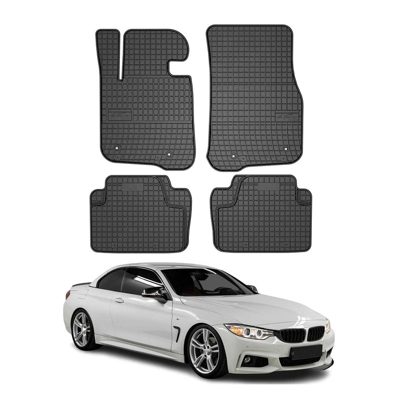 OMAC Tapis de sol pour BMW Série 4 F33 F36 Gran Coupé 2013-2021 Noir caoutchouc