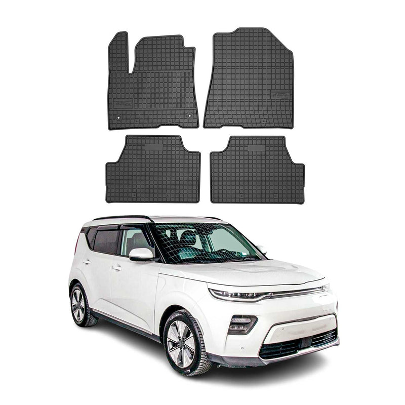 Tapis de Sol pour Kia E-Soul 2019-2025 Caoutchouc Noir