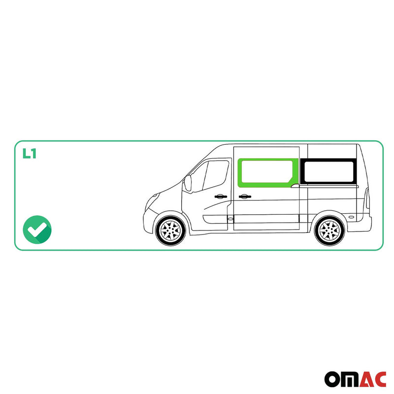 Vitre de Porte pour Opel Movano 2010–2021 Gauche Avant Coulissante L1