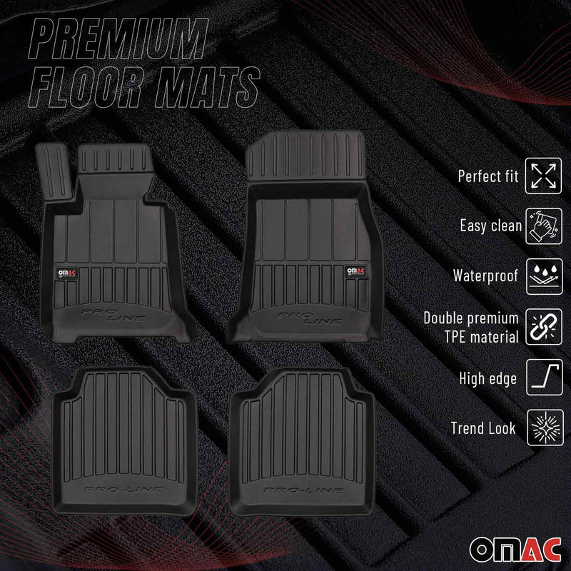 OMAC Tapis de sol caoutchouc pour BMW Série 3 GT F34 2012-2023 Premium