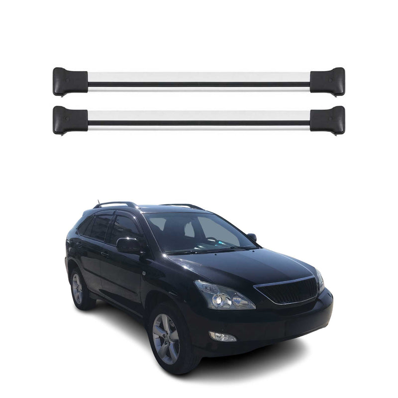 Barres de toit transversales pour Lexus RX 350 2004-2009 Aluminium Gris
