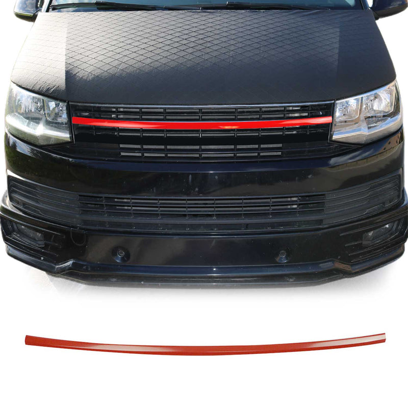 Moulure Grille de Calandre pour VW T6 Transporter tout 2015-2019 Acier rouge
