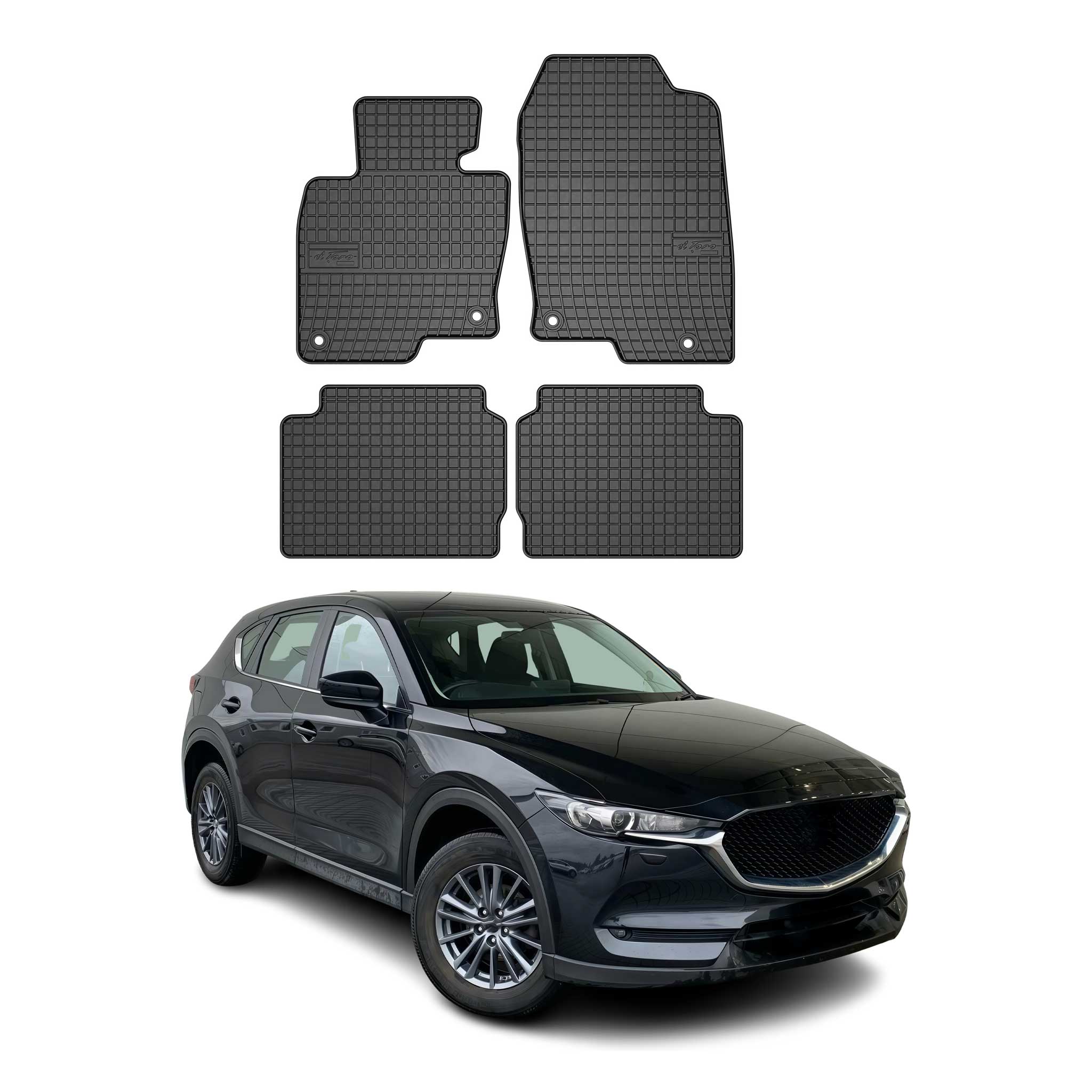 Tapis de Sol pour Mazda CX-5 2017-2022 Caoutchouc Noir