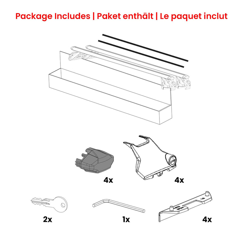 Barres de toit transversales pour BMW Serie 2 Gran Tourer F46 2014-2025 Gris ABE
