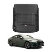 OMAC Tapis de coffre caoutchouc pour Audi A7 C8 4K8 2018-2026 Noir Premium