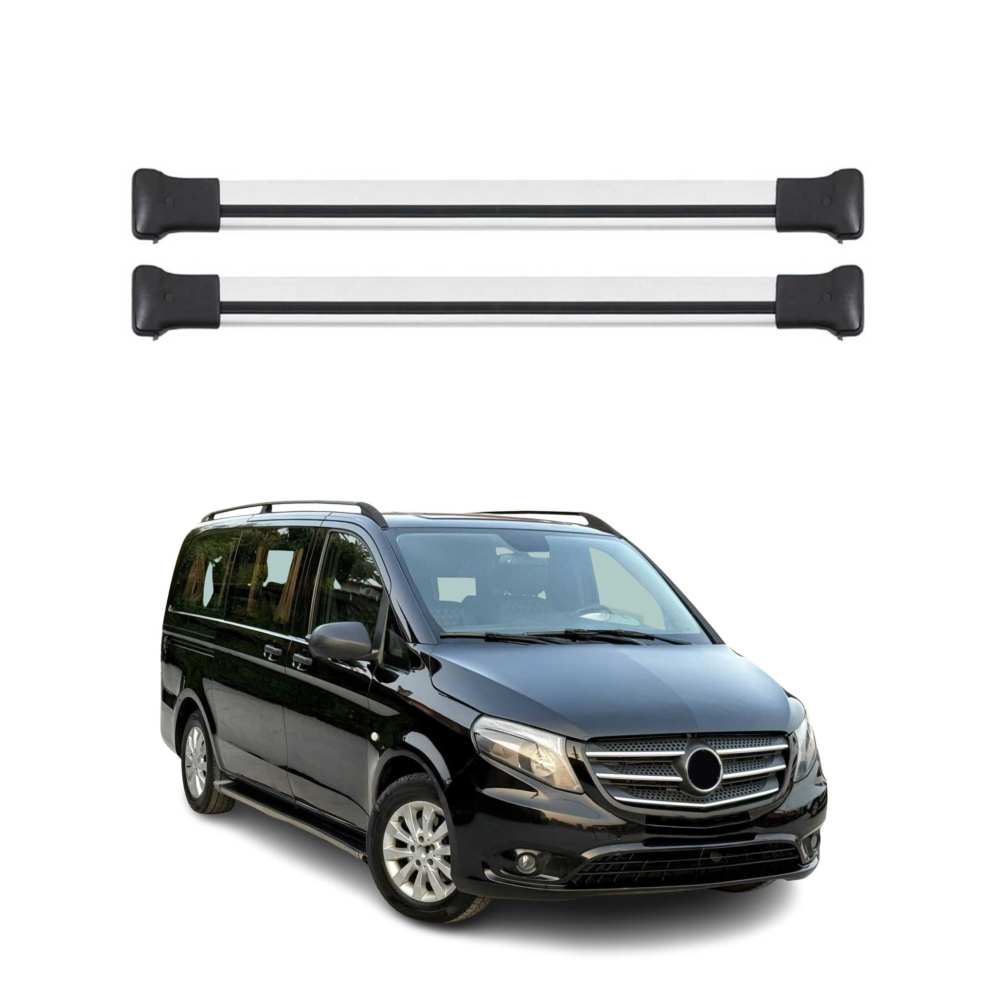 Barres de toit transversales pour Mercedes Viano Vito W638 W639 W447 2003-2025