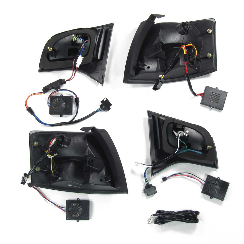 Feux arrière à LED pour Audi A4 Break B7 2004-2008 Foncé Rouge 4 pieces