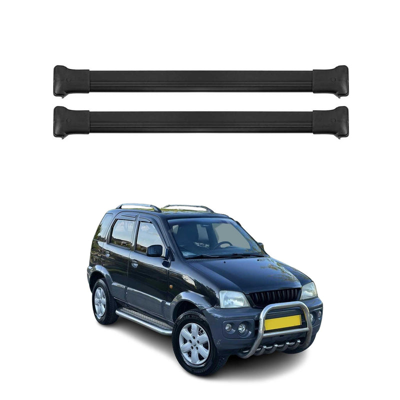 Barres de toit transversales pour Daihatsu Terios 1998-2005 Aluminium Noir