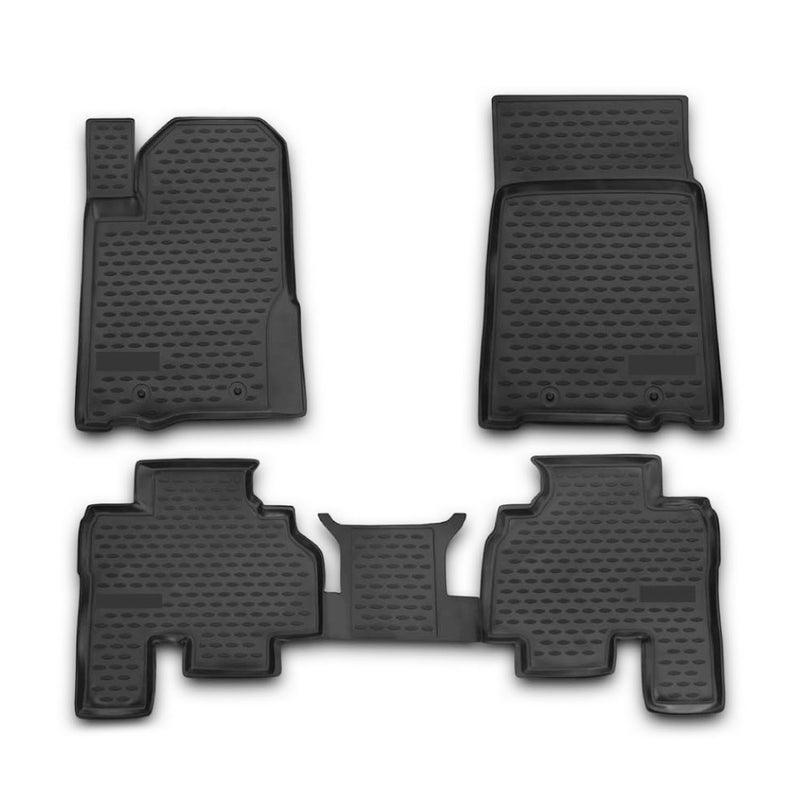 Tapis de sol pour Ssangyong Kyron 2005-2021 en caoutchouc TPE 3D Noir 4Pcs